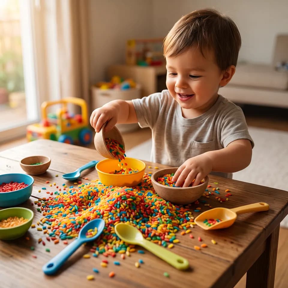 7 Ide Sensory Play Murah Menggunakan Bahan Makanan Dapur Sederhana